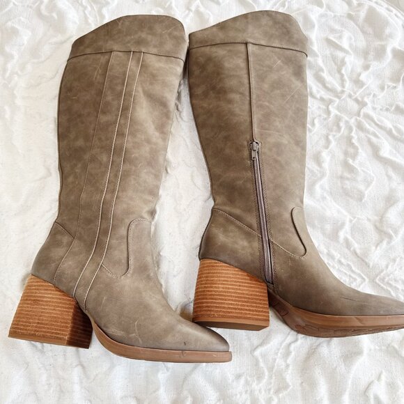 Korks Leather Tall Boots Size 9 New - Picture 2 of 11